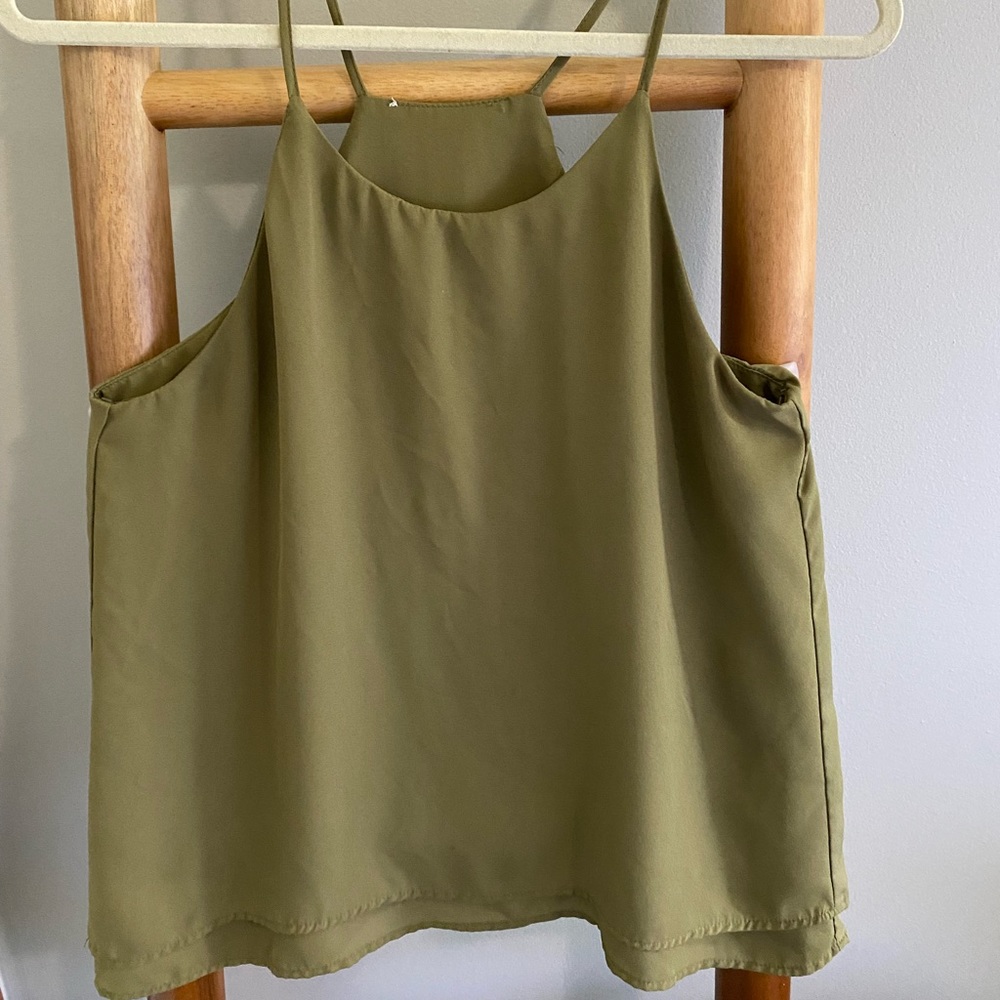 Green Summer Tank (S) Loose Fit